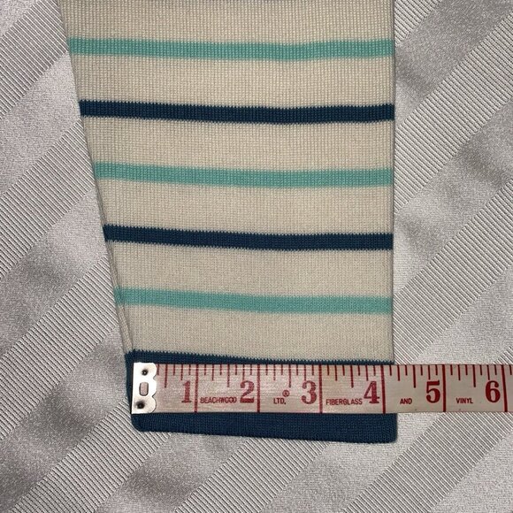 LL Bean Cotton Knit Sweater Sz S Women’s 3/4 Sleeve Boat Neck Stripes #501776 - Picture 10 of 11